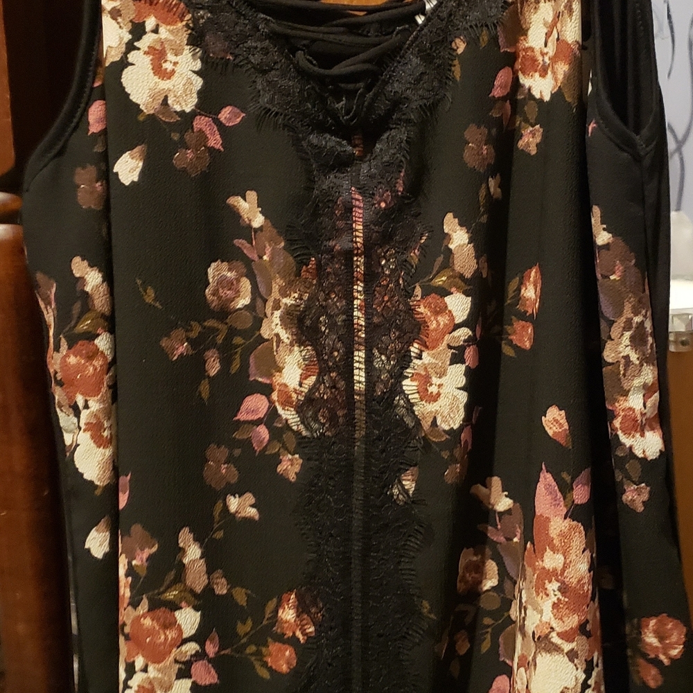 Maurices floral spaghetti strap blouse XL